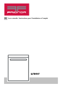 Mode d’emploi Frionor LVTI4547 Lave-vaisselle