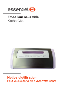 Mode d’emploi Essentiel B EASV 1 KitchenVita Appareils de mise sous vide