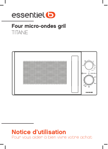 Mode d’emploi Essentiel B EG 204s Titane Micro-onde