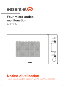 Mode d’emploi Essentiel B EX 305m Argent Micro-onde