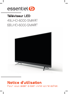 Mode d’emploi Essentiel B 49UHD-A6000 Téléviseur LED