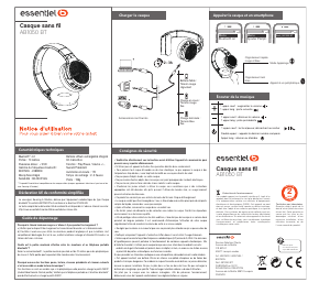 Mode d’emploi Essentiel B AB1050 Casque