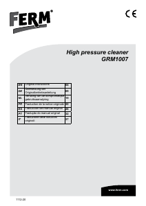Manual FERM GRM1007 Máquina de limpeza a alta pressão