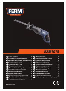 Bruksanvisning FERM RSM1018 Bajonettsag