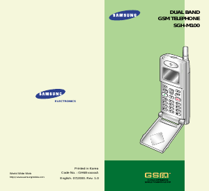 Manual Samsung SGH-M100GA Mobile Phone
