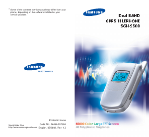 Handleiding Samsung SGH-S500I Mobiele telefoon