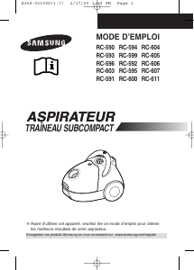 Mode d’emploi Samsung RC-594 Aspirateur