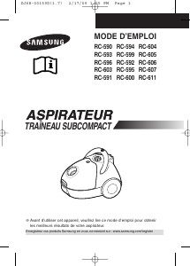 Mode d’emploi Samsung RC-599 Aspirateur