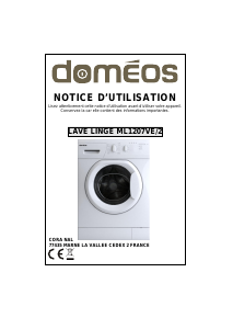 Mode d’emploi Doméos ML1207VE/2 Lave-linge