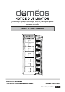 Mode d’emploi Doméos CV251NFVE15 Congélateur