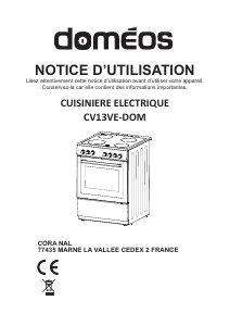 Mode d’emploi Doméos CV13VE-DOM Cuisinière