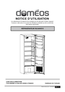 Mode d’emploi Doméos RU349VE15 Réfrigérateur