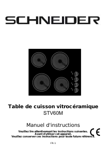 Mode d’emploi Schneider STV60M Table de cuisson