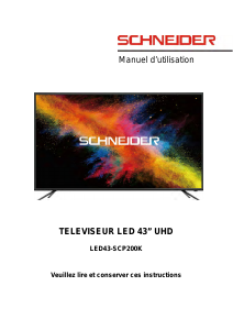 Mode d’emploi Schneider LED43-SCP200K Téléviseur LED