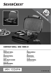 Manual SilverCrest IAN 102694 Contact Grill