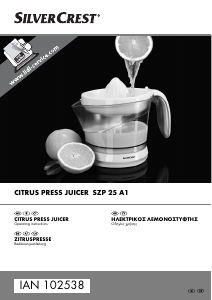 Manual SilverCrest IAN 102538 Citrus Juicer