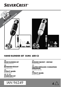 Instrukcja SilverCrest IAN 96249 Blender ręczny