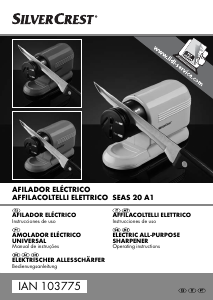 Manual de uso SilverCrest IAN 103775 Afilador de cuchillos