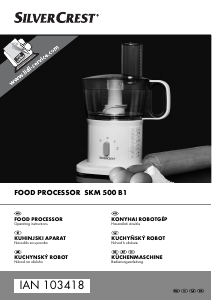 Manual SilverCrest IAN 103418 Food Processor