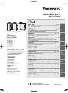 Mode d’emploi Panasonic U-20ME2E8 Climatiseur