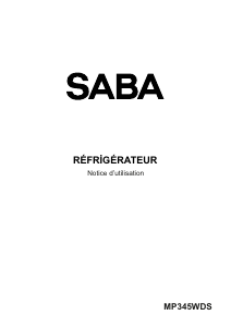 Mode d’emploi SABA MP345WDS Réfrigérateur