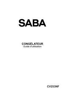Mode d’emploi SABA CV253NF Congélateur