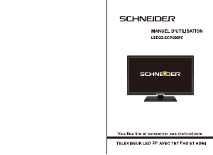Mode d’emploi Schneider LED22-SCP100FC Téléviseur LED
