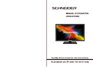 Mode d’emploi Schneider LED24-SCP100H Téléviseur LED