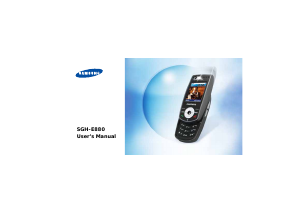 Manual Samsung SGH-E880 Mobile Phone