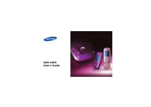 Manual Samsung SGH-L600 Mobile Phone