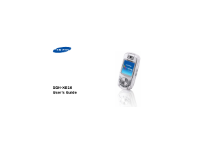 Handleiding Samsung SGH-X810 Mobiele telefoon