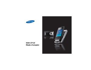 Mode d’emploi Samsung SGH-Z710 Téléphone portable