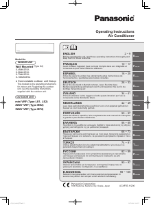 Manual Panasonic S-106MK2E5A Air Conditioner