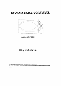 Käyttöohje Candy CMG 2180 M Mikroaaltouuni