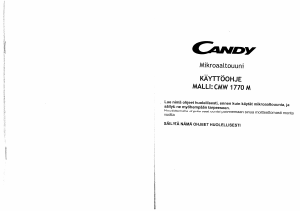 Käyttöohje Candy CMW 1770 M Mikroaaltouuni