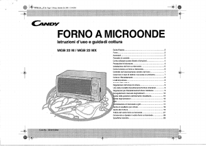 Manuale Candy MGB 22 MX Microonde