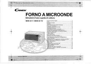 Manuale Candy MGB 22 YX Microonde