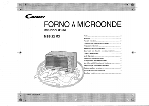 Manuale Candy MSB 22 MX Microonde