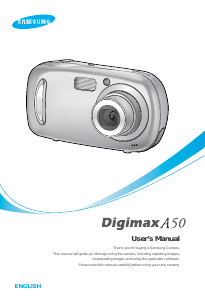 Manual Samsung Digimax A50 Digital Camera