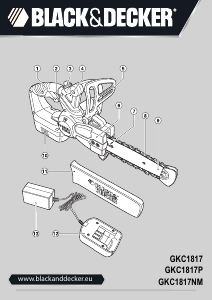 Εγχειρίδιο Black and Decker GKC1817NM Αλυσοπρίονο