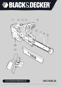 Manuale Black and Decker GKC1820L20 Motosega