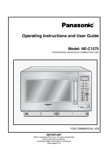 Bruksanvisning Panasonic NE-C1275 Mikrovågsugn