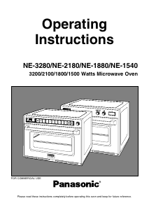 Bruksanvisning Panasonic NE-2180 Mikrovågsugn