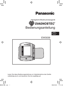 Bedienungsanleitung Panasonic EW-3039 Blutdruckmessgerät