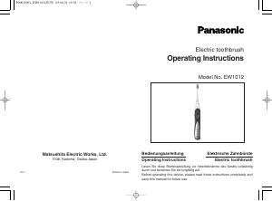 Manual de uso Panasonic EW-1012G2 Cepillo de dientes eléctrico