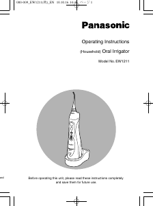 Manual Panasonic EW-1211E2 Aparat de curatare interdentara