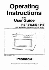 Manual Panasonic NE-1446 Microwave