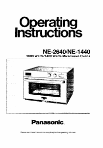 Manual Panasonic NE-1480 Microwave