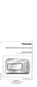 Manual Panasonic NE-C1558 Microwave