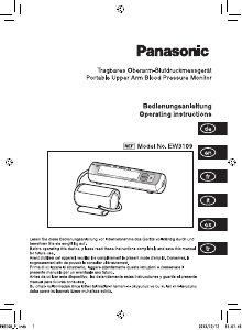 Bedienungsanleitung Panasonic EW-3109 Blutdruckmessgerät